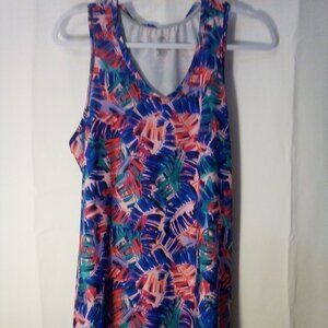 Reel Legends Tank Top women L Active Athletic Fishing Green Pink Purple